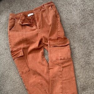 Vestique Terracotta Flare Pants